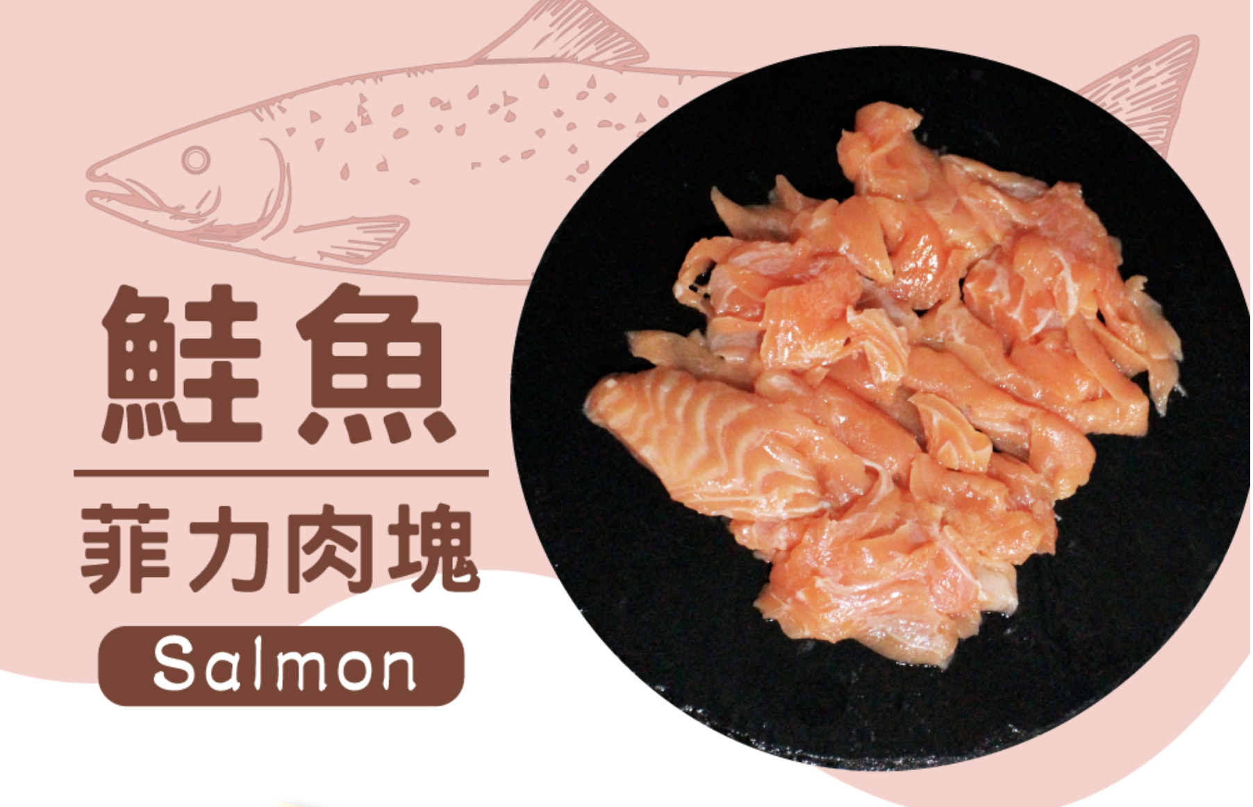 【蝦覓世界】鮭魚菲力肉塊(250g)  一組/5包
