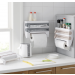 廚房保鮮膜切割器置物架 紙巾錫箔紙免打孔收納架（白色）